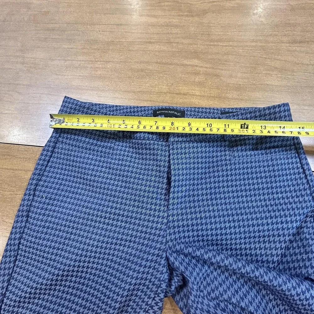 Set 2 Banana Republic Pants Womens 4 Blue Check Twill Sloan Avery Dress Career